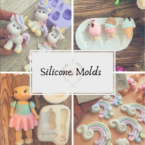 Silicone Molds to use with clay or resin.