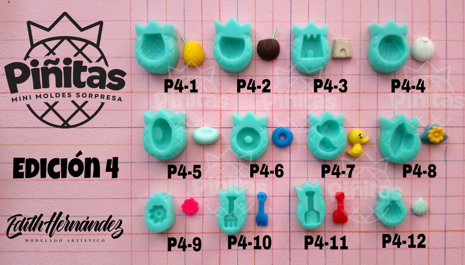 PIÑITAS 4 EDICION SILICONE MOLD BY EDITH